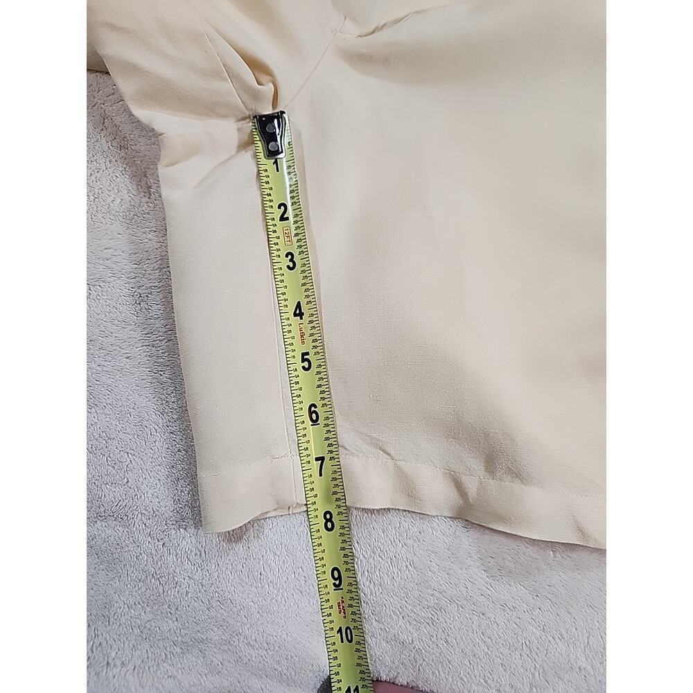 Lords & Taylor The Kensington Collection Men's Linen Blend Shorts 36 Yellow - Picture 6 of 8